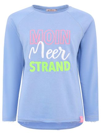 Zwillingsherz Hoodie ZWILLINGSHERZ Moin Meer Strand, Damen, Gr. L/XL (L/XL), blau, Sweatware, Obermaterial: 50% Baumwolle, 50% Polyester, bequem h&uuml;ftbedeckend, Rund