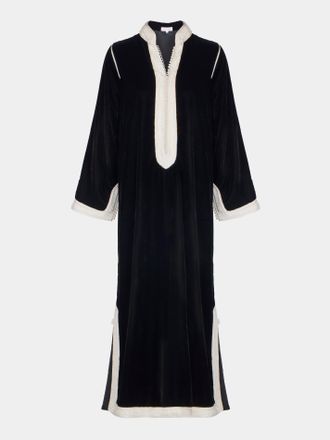 Muzungu Sisters Alia Hand-Embroidered Velvet Dress