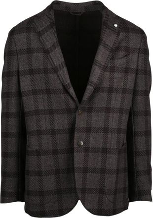 L.B.M. 1911 L.b.m. 1911, Jassen, Heren, Bruin, XL, Wol, Giacca Stondata