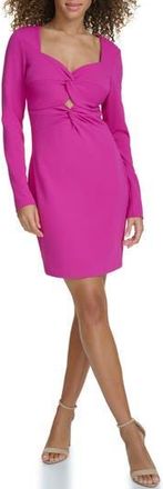 Siena My Balconia Long Sleeve Crepe Scuba Sheath Dress in Fuchsia at Nordstrom Rack, Size 10