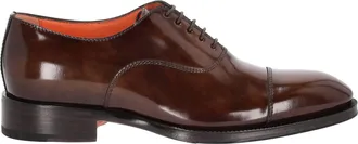Santoni Brushed Calf Leather Lace-Ups
