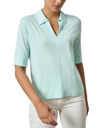 Lilla P Elbow Sleeve Collared T-Shirt