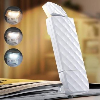 OEM L&aacute;mpara De Lectura Para Libros, L&aacute;mpara Con Pinza, 5 Niveles De Intensidad, Rotaci&oacute;n De 90 Grados, 3 Niveles De Color