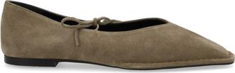 Alohas Sway Pointed Suede Bow Flats