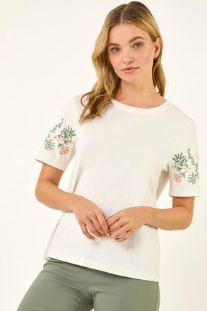 DUSK Embroidered Sleeve T-Shirt
