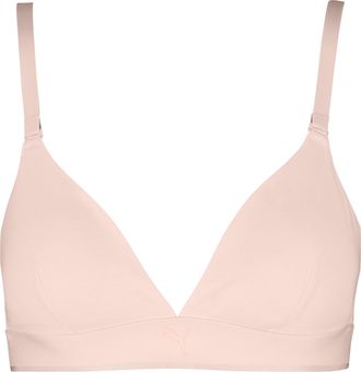 Puma B&uuml;gelloser BH PUMA PUMA WOMEN COTTON TRIANGLE BRALETTE, Damen, Gr. XXL, N-Gr, light pink, Single Jersey, Obermaterial: 88% Baumwolle, 12% Elasthan, BH