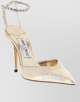 Jimmy Choo London crystal-embellished saeda 100 pumps