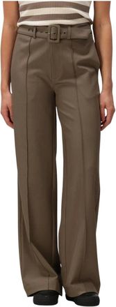 Co'Couture Broeken, Dames, Groen, XL, Polyester, Luna Belt Crease Pant