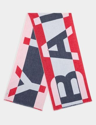 Bally Scarf with a Geometric Bally Logo in Red at Nordstrom