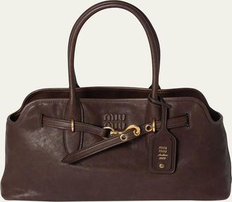 Miu Miu Aventure Lambskin Leather Shoulder Bag