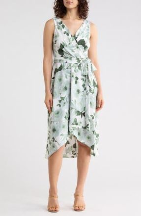 Connected Tie Waist High Low Dress in Mint at Nordstrom Rack, Size 16