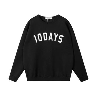 10 Days Jersey - Dames - Sweatshirts - Zwart - XS - Katoen - Hoodies & sweatvesten
