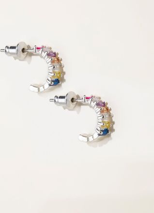 Fat Face FatFace Gem Hoop Earrings in Multi Colour