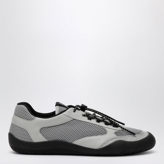 Prada Grey Speedrock sneakers in leather and mesh fabric