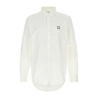 Maison Kitsun&eacute; Casual Shirts, male, White, Size: XL Camicia