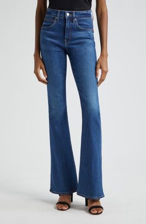 Veronica Beard Beverly High Waist Skinny Flare Jeans in Bright Blue at Nordstrom, Size 26