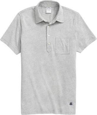 Brooks Brothers Grijs Heather Katoen Jersey Vintage Polo - Heren - Polos - Grijs - XL - Katoen - Tops