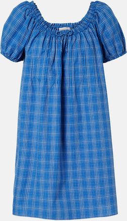 Faithfull The Brand Costa plaid cotton minidress