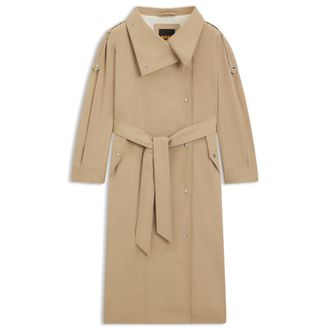 BOSS Oversized trench coat with water-repellent finish