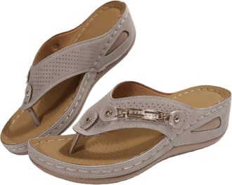 Generic Sandals Women Dressy Summer Flat Strappy Cute Casual Beach Shoes Womens Flip Flops Ladies Comfortable Walking Thong Sandals With Plantar Fasciitis Arc