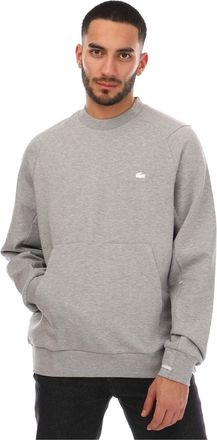 Lacoste Mens Regular Fit Raglan Sleeve Sweatshirt in Heather Wall - Grey - Size X-Small