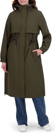 Elie Tahari Amelia Hooded Coat in Olive at Nordstrom Rack, Size Medium