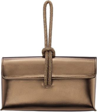 Nina Kaylee Metallic Faux Leather Clutch in Bronze at Nordstrom