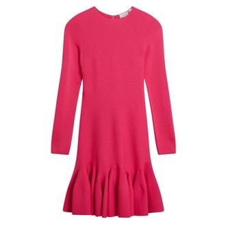 Ted Baker Loisss Flippy Skirt Minijurk Met Lange Mouwen In Fuchsia