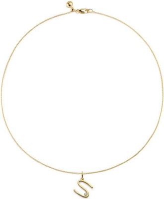 Monica Vinader Diamond Initial Pendant Necklace in 18K Gold Vermeil S at Nordstrom