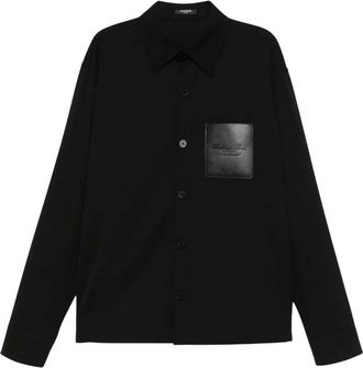 Balmain Couture Label Wool Overshirt, Brand Size 40 (Neck Size 15.75)
