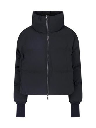 Herno Black Zip High-Neck Down Jacket
