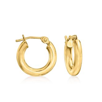 RS Pure by Ross-Simons Italian 3mm 14kt Yellow Gold Huggie Hoop Earrings