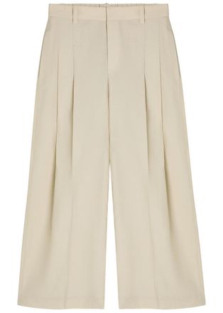 Brunello Cucinelli Crinkled Cotton-blend Trousers - Beige - 44 (UK12 / M)