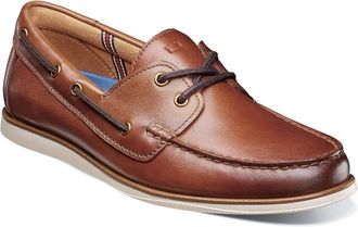 Florsheim Mens Atlantic Boat Shoe In Cognac
