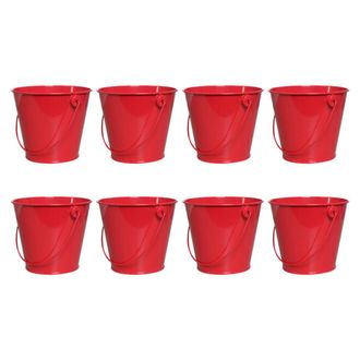 OEM Cubo Peque&ntilde;o De Metal Con Asa, Cubo De Juguete De Playa Para Decoraci&oacute;n De Fiestas, Aula, Cubo De Almacenamiento De Oficina, 8 Piezas A