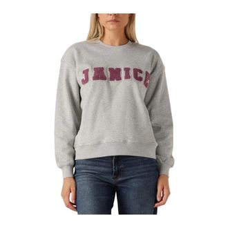 Janice Hoodies & sweatvesten, Dames, Grijs, XS, Grijze Andy Sweater voor de herfst