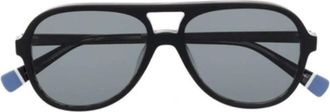 Orlebar Brown Estoril Pilot-Frame Sunglasses-272405-Black/shiny Steel