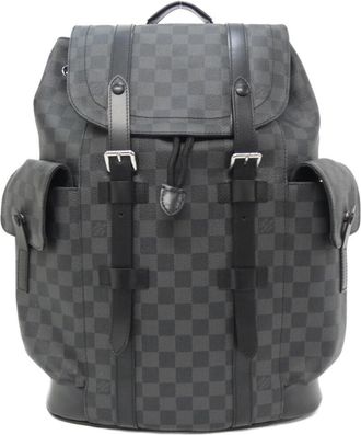 Louis Vuitton Graphite Coated Canvas Backpack (Pre-Owned)