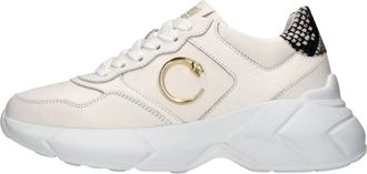 Cavalli Leren Sneakers - Dames - Sneakers - Wit - 39 EU - Leer - Schoenen