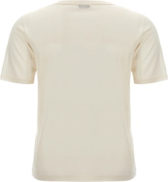Kiton Womens White Cashmere T-Shirt