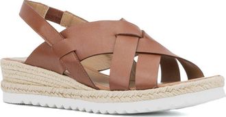 Aquatalia Womens Amaya Espadrille Wedge Sandal, Mid Brown, 8 UK