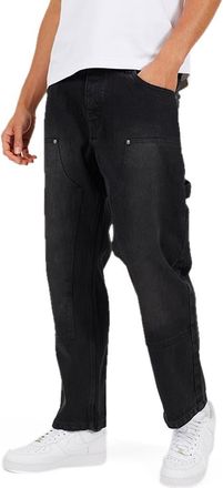 Brave Soul Carpenter Loose Fit Long Denim Jean in Charcoal at Nordstrom, Size 30L Uk