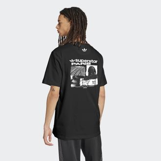 adidas T-Shirt ADIDAS ORIGINALS PARIS SST GFX T, Herren, Gr. XXL, schwarz, Obermaterial: 100% Baumwolle, normal, Rundhals, Shirts T-Shirt, mit Rundhalsaussch