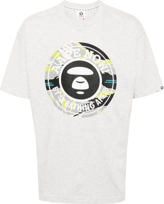 Aape By A Bathing Ape logo-print cotton T-shirt - men - Cotton - M - Grey