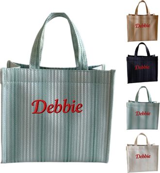 Generic Personalised and Customised Simple Large-Capacity Canvas Bag, a Rational Choice for School, Work and Various Leisure Occasions (Light Blue)