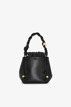 Ganni Black Bou Bucket Bag