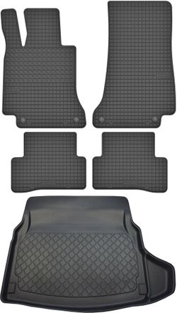 OEM Juego De Alfombrillas De Goma Para Coche Y Alfombrilla Para Maletero Para Mercedes Clase C W205 Sed&aacute;n Desde Marzo De 2014
