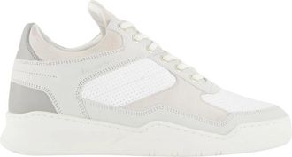 Filling Pieces Paneled White Low Top Ghost Sneaker - Heren - Sneakers - Wit - 45 EU - Leer - Schoenen