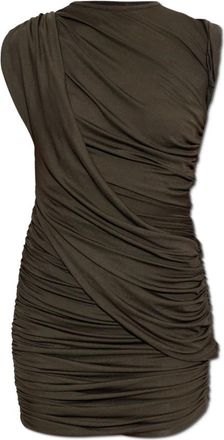 CHRISTOPHER ESBER Verve Twisted Dress - Dames - Korte kleedjes - Bruin - XS - Kleedjes