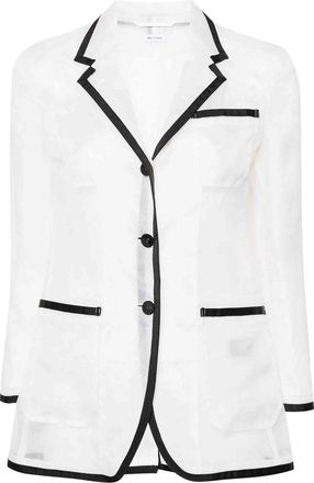Thom Browne Semi-Sheer Organza Blazer